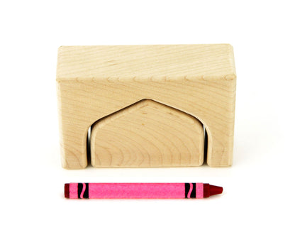 32 pc. Pointed Arch Collection Maple Building Blocks with Tray