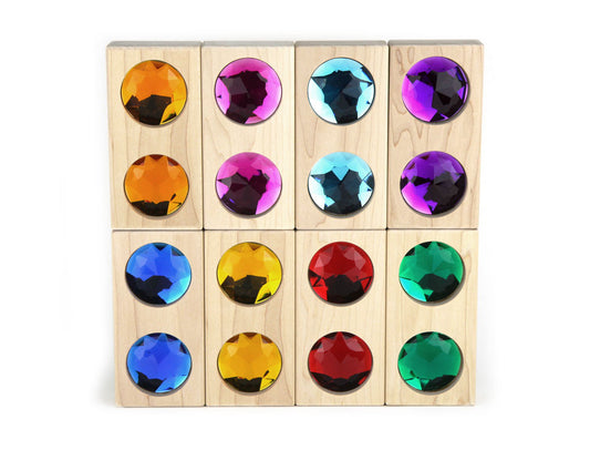8 pc. Large Bright Double Gem Blocks