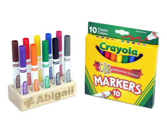 Personalized Maple Marker Holder Gift Set