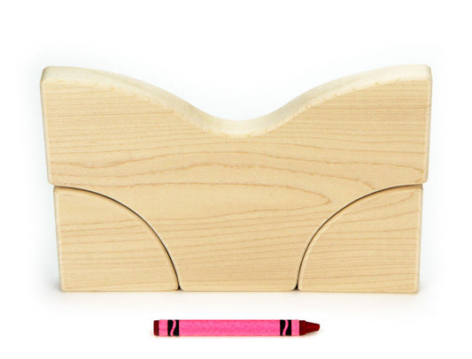 Flat 6x4 (1/2 thickness) Small Y and Quarter Circles Building Blocks