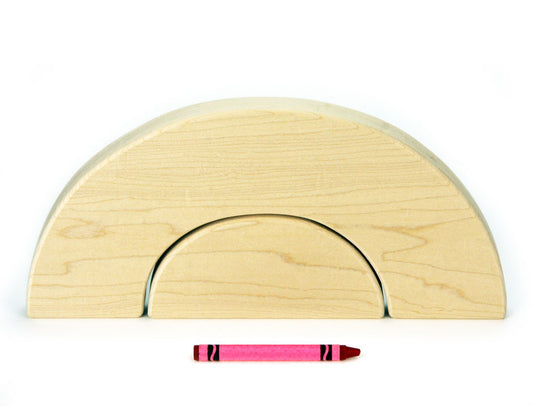 Flat 8x4 (1/2 thickness) Rainbow Arch and Half Circle Building Blocks