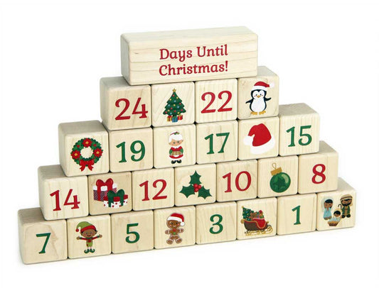 26 pc. Advent Calendar Christmas Countdown Blocks