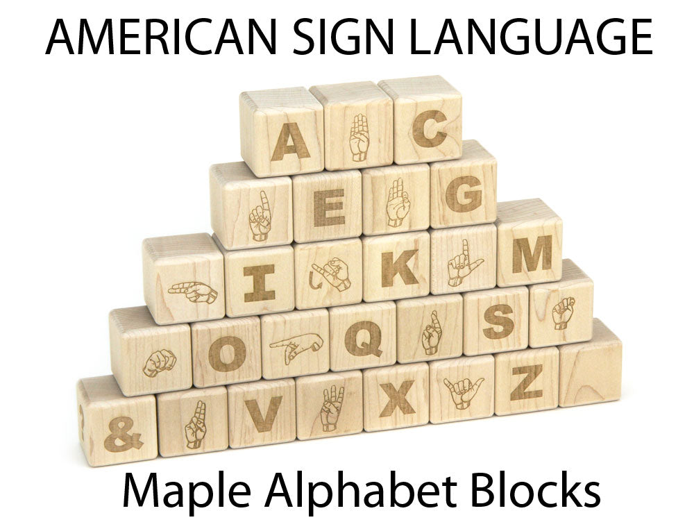American Sign Language ABC Blocks - Bannor Toys