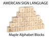 28 pc. American Sign Language Engraved Alphabet Blocks