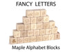 28 pc. Fancy Script Letter Engraved Alphabet Blocks