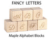 28 pc. Fancy Script Letter Engraved Alphabet Blocks