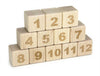 12 pc. 1-12 Engraved Maple Number Blocks