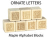 28 pc. Ornate Letter Engraved Alphabet Blocks