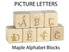 28 pc. Picture Letter Engraved Alphabet Blocks