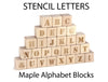28 pc. Stencil Letter Engraved Alphabet Blocks