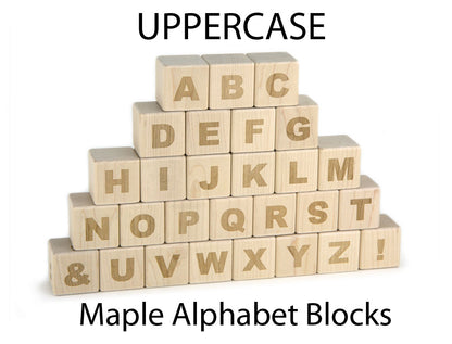 28 pc. Bold Uppercase Engraved Alphabet Blocks