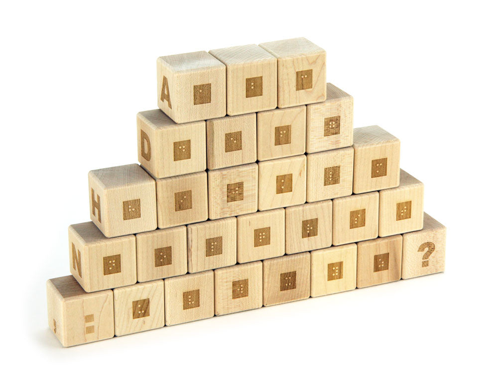 28 pc. American Sign Language & Braille Alphabet Blocks