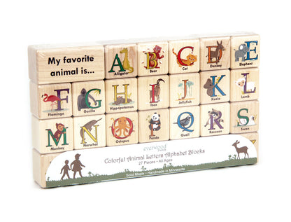 27 pc. Animal Letters Color Alphabet Blocks