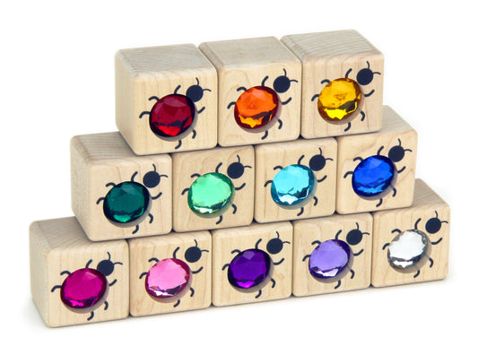 12 pc. Twelve Little Ladybugs Gem Blocks