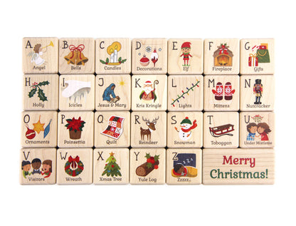 27 pc. Christmas Letters Color Alphabet Blocks