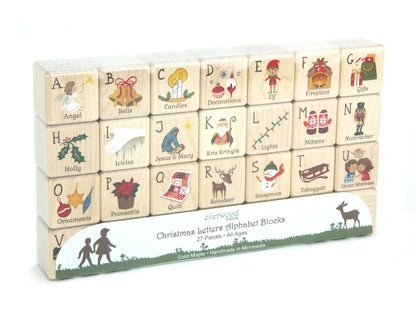 27 pc. Christmas Letters Color Alphabet Blocks