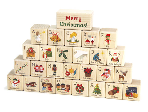 27 pc. Christmas Letters Color Alphabet Blocks