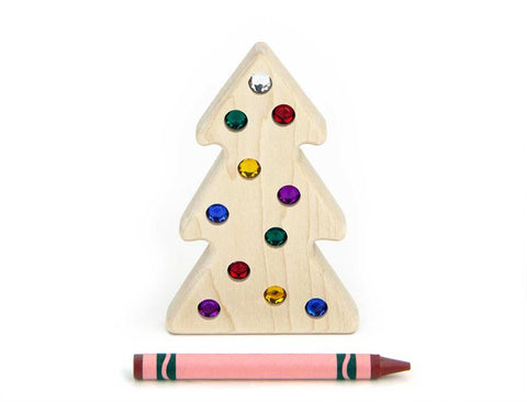 LIMITED! Small 4" Bright Christmas Tree Gem Block