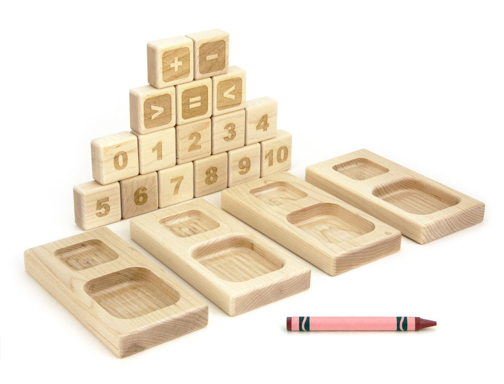 Engraved Maple Counting Tray Set