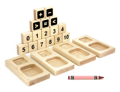 Printed Maple Counting Tray Set
