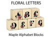 27 pc. Floral Letters Color Alphabet Blocks