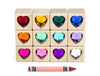 12 pc. Rainbow Hearts Gem Blocks