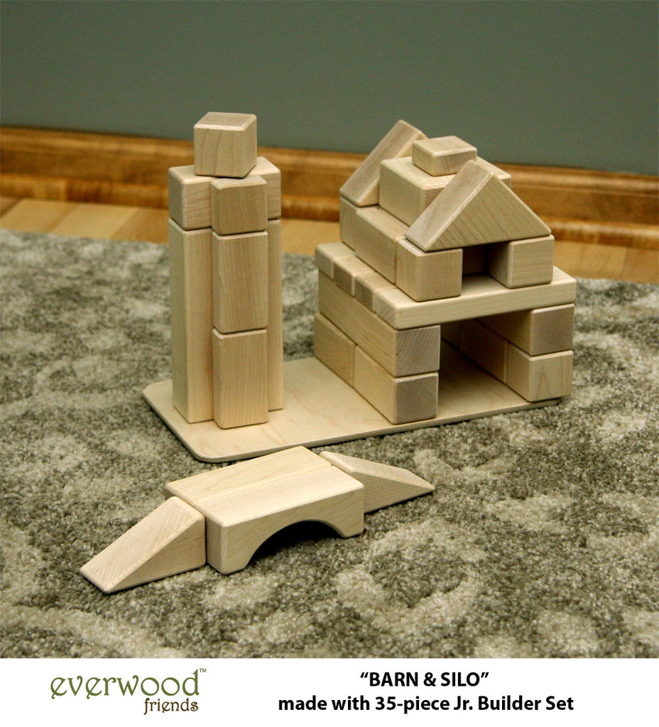 35 pc Toddler Set Maple Building Blocks Everwood Friends