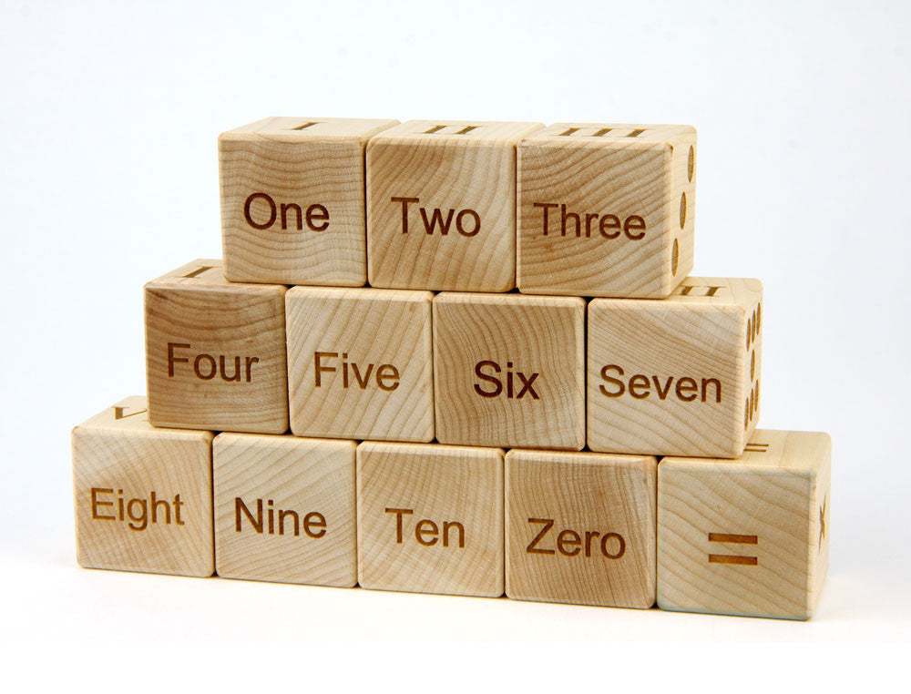 12 pc. Number Style Blocks
