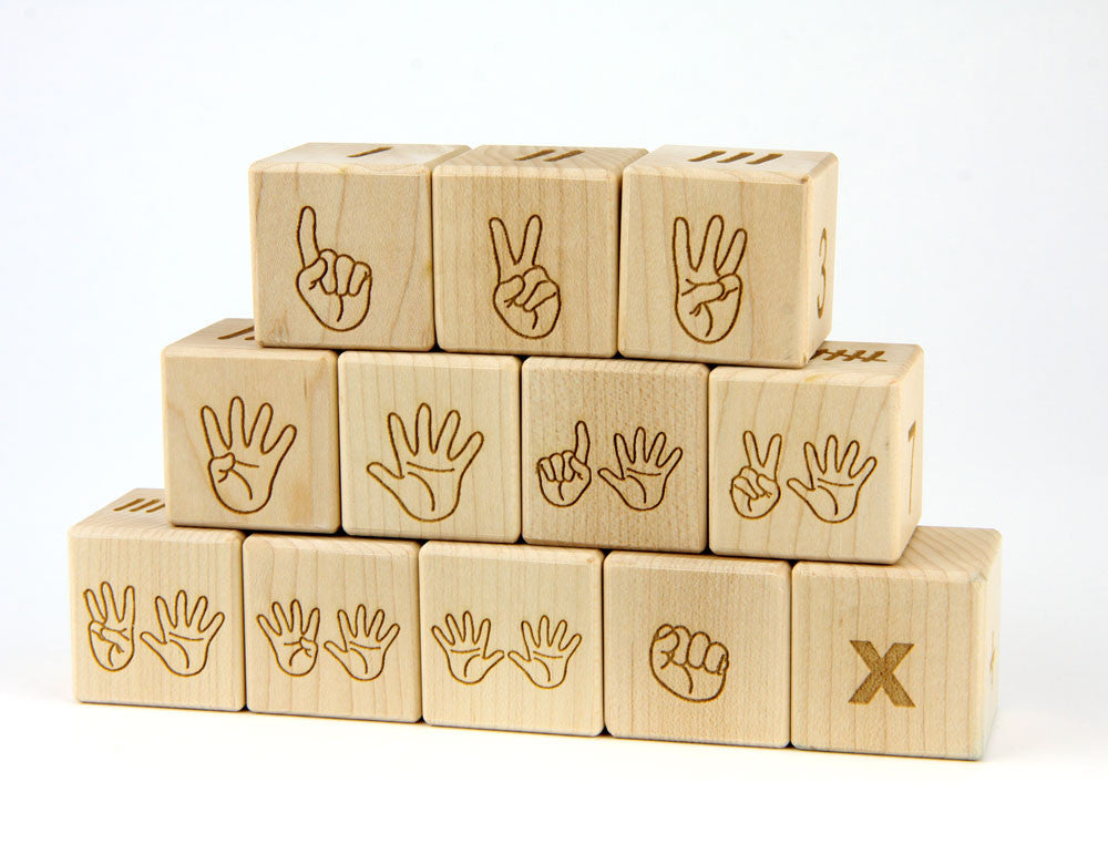 12 pc. Number Style Blocks