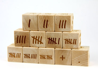 12 pc. Number Style Blocks