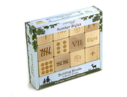 12 pc. Number Style Blocks
