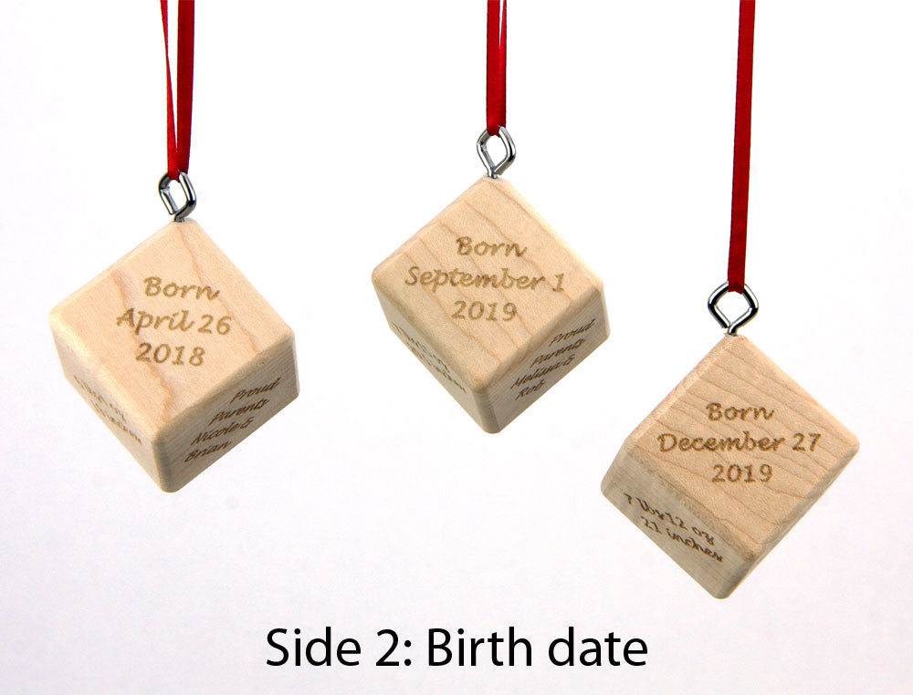 Personalized Baby Birth Christmas Ornament