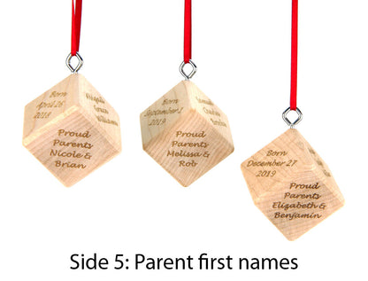 Personalized Baby Birth Christmas Ornament