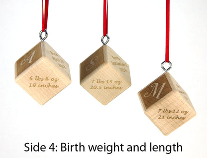 Personalized Baby Birth Christmas Ornament