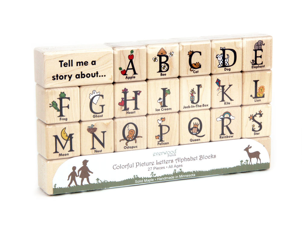 27 pc. Picture Letters Color Alphabet Blocks