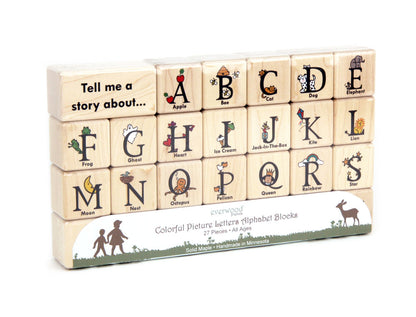27 pc. Picture Letters Color Alphabet Blocks
