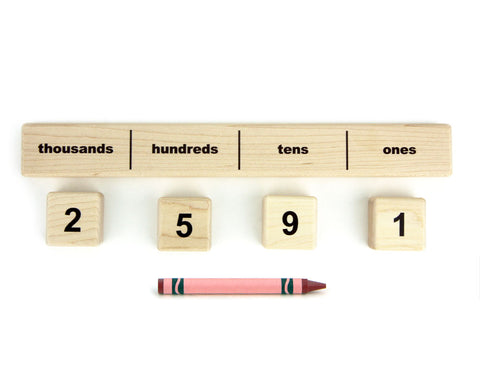 Printed Maple Number Place Value Stick