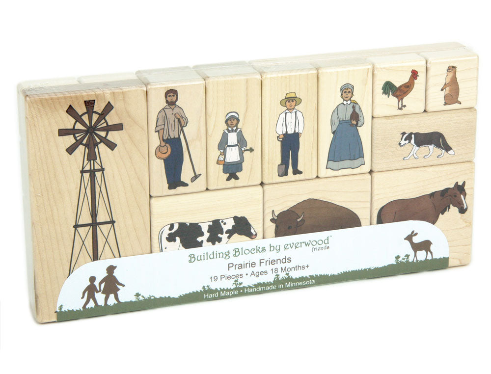 Prairie Friends 19 pc. Maple Building Blocks