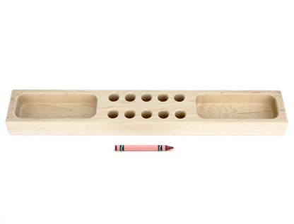 Solid Maple Sensory Table Supply Organizer