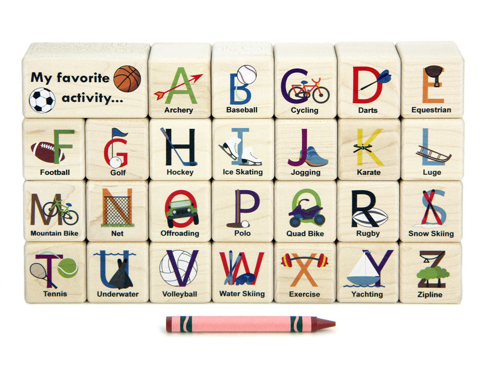 27 pc. Sports Letters Color Alphabet Blocks