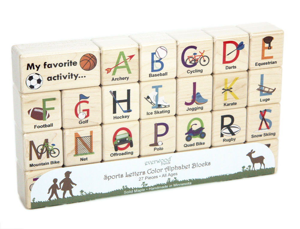 27 pc. Sports Letters Color Alphabet Blocks