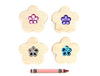 Pastel Flower Gem 4 pc. Sensory Stacker Maple Block Set