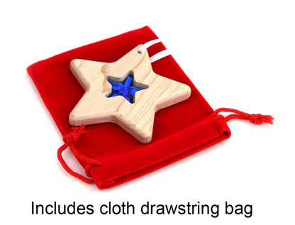 Star Choose-your-own Gem Solid Maple Ornament