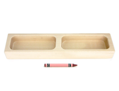 Solid Maple Sensory Bin Organizer