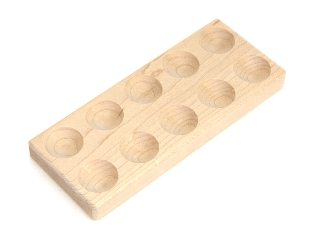 Double-Sided Ten Frame Maple Block