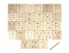 27 pc. Manuscript Letter Alphabet Maple Tracing Tiles