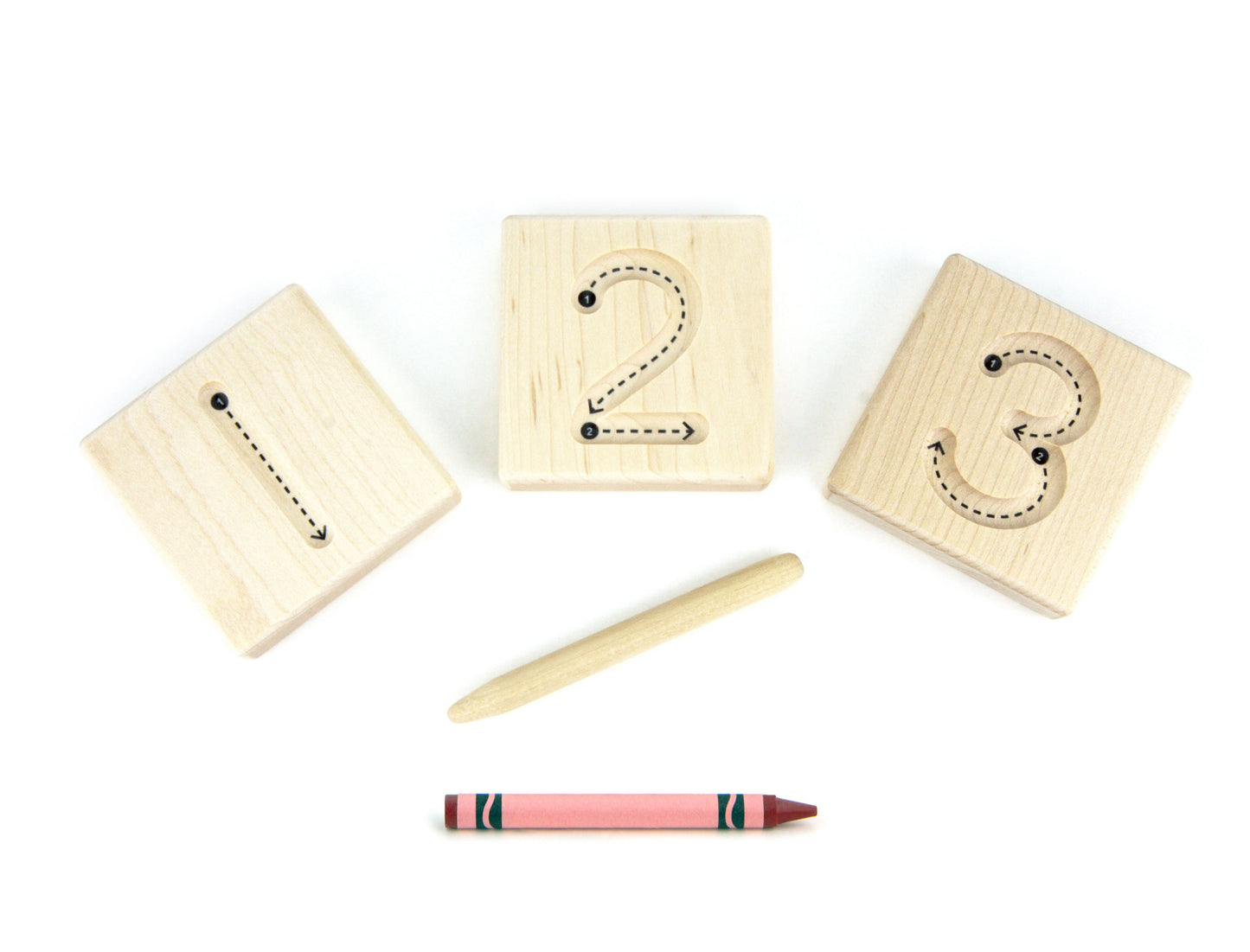 10 pc. Numbers 0-9 Maple Tracing Tiles