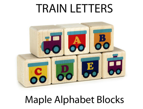28 pc. Train Letters Color Alphabet Blocks
