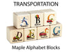 27 pc. Transportation Letters Color Alphabet Blocks