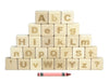 Engraved Maple Word Tray Alphabet Spelling Set